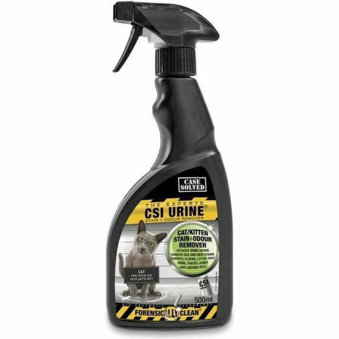 CSI URINE Spray Quitamanchas & Olores Orina Gatos Enzimático Biodegradable 500ml Previene Remarcado Efectivo sin Frotar CSI URINE Spray Quitamanchas & Olores Orina Gatos Enzimático Biodegradable 500ml Previene Remarcado Efectivo sin Frotar