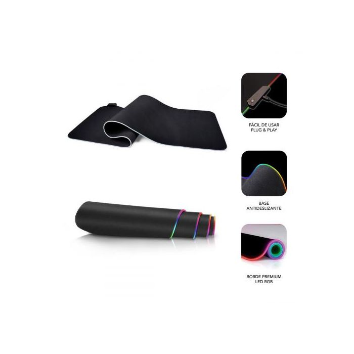 SUBBLIM Alfombrilla Mouse Pad Premium LED RGB 800x300x4 1 SUBBLIM Alfombrilla Mouse Pad Premium LED RGB 800x300x4 1
