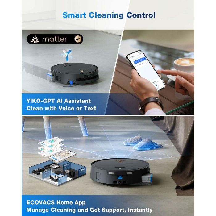 Ecovacs DEEBOT X9 PRO OMNI Aspiradora Robot - 16600 Pa - Tecnología BLAST - Autolimpieza Instantánea 6