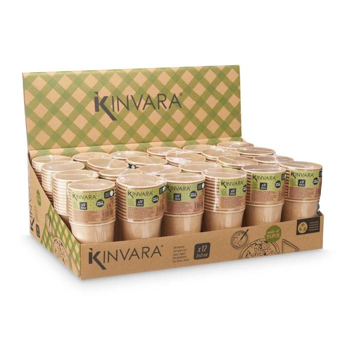 Set 12 Vasos Kraft 240 Ml Kinvara 7X14CM (48 Unidades) 2 Set 12 Vasos Kraft 240 Ml Kinvara 7X14CM (48 Unidades) 2