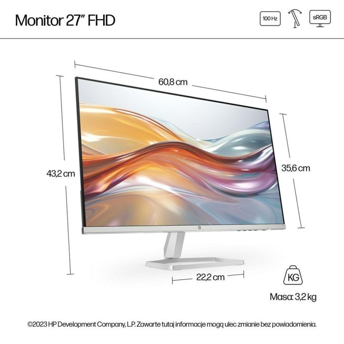 HP 527sf Monitor 27" FHD IPS 100Hz 5ms Blanco 27 HP 527sf Monitor 27" FHD IPS 100Hz 5ms Blanco 27