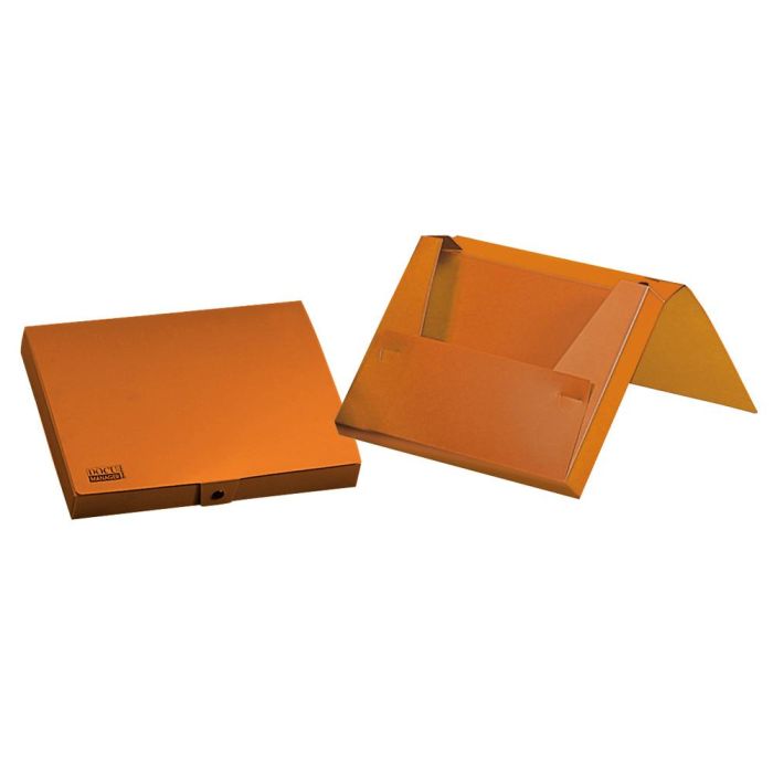 Carpeta Liderpapel Portadocumentos Gomas Polipropileno Din A4 Naranja Fluor Lomo 25 mm 1