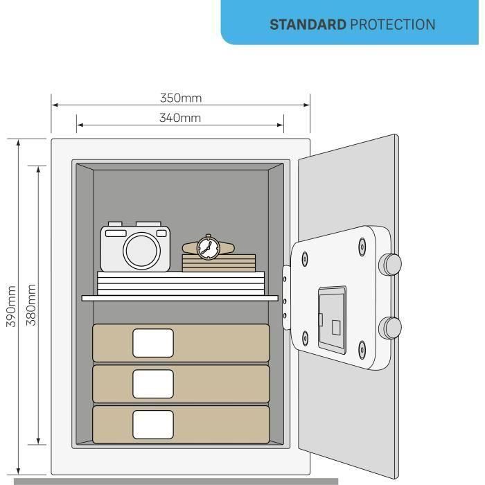 Caja Fuerte Electrónica - YALE - YSV/390/DB2 - Grande 40L - 39x35x36cm 4