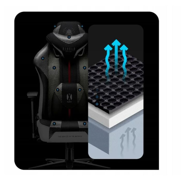Silla Gaming Diablo Chairs DiabloX-PLAYER 2.0 Blanco Negro 8 Silla Gaming Diablo Chairs DiabloX-PLAYER 2.0 Blanco Negro 8