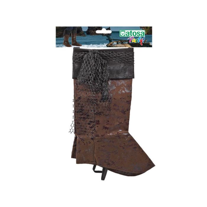 Cubrebotas Marrón Estilo Vintage para Trajes de Vaquero, Pirata, Templario o Medieval 1