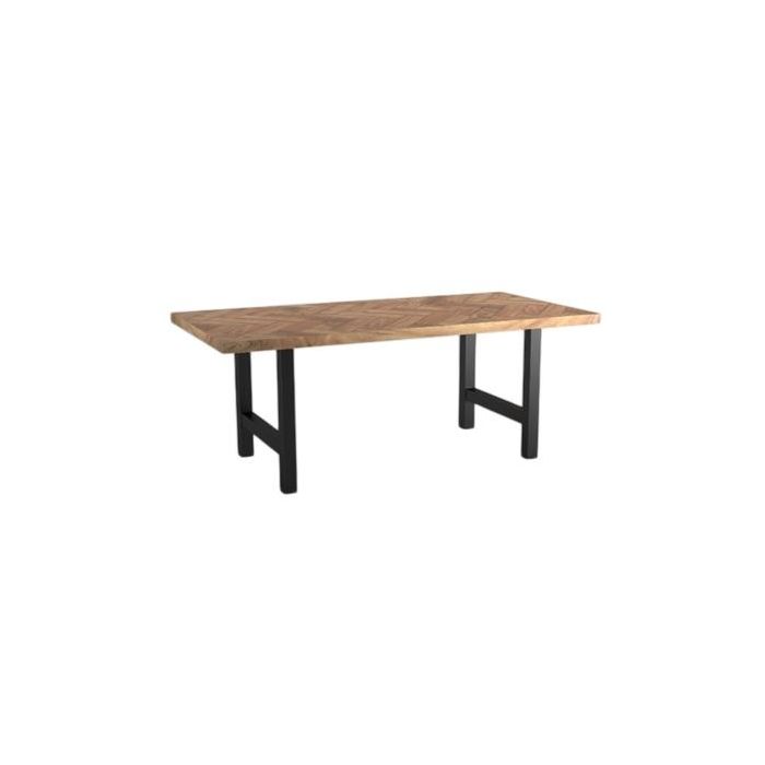 DKD Home Decor Mesa Comedor Moderno Acacia Metal 180 x 90 x 76 cm