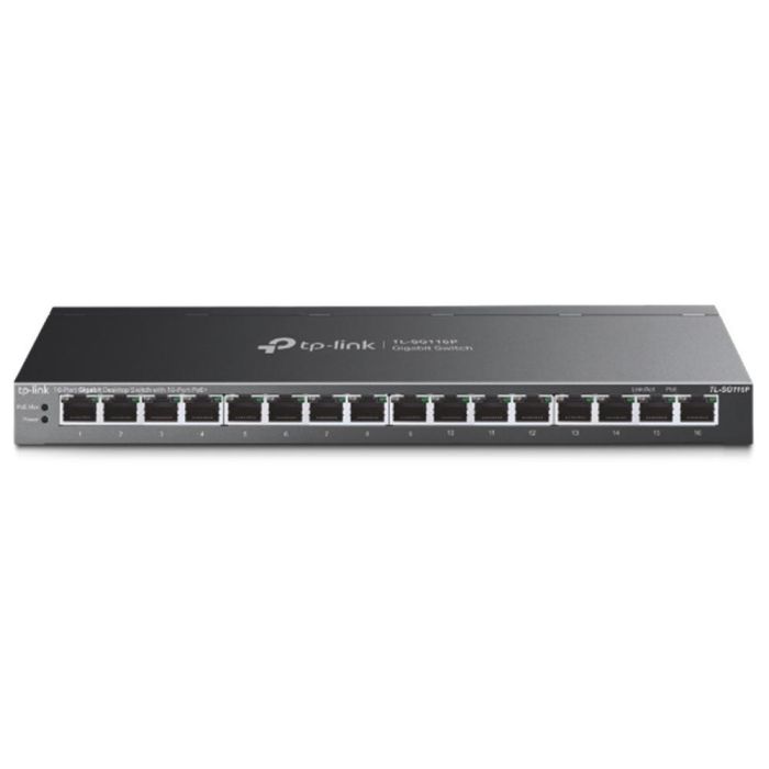 Tp - link TL-SG116P Switch Gigabit de sobremesa 16 Puertos con PoE+, 16 Puertos RJ45 10/100/1000 Mbps, 120W, IEEE 802.3af/at