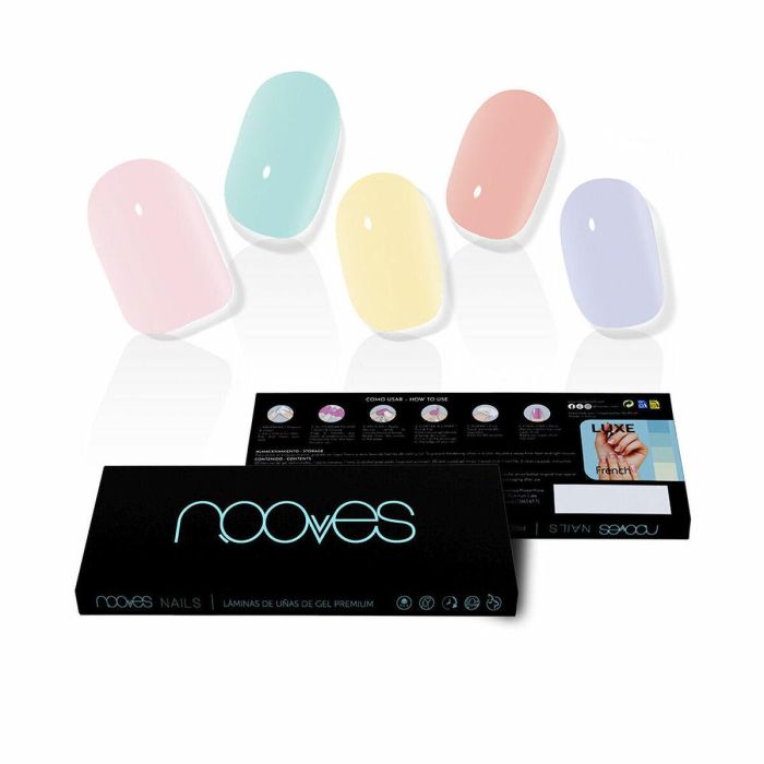 Nooves #bridge Láminas de Uñas de Gel Bridge Premium Luxe Precuradas 20 Unidades - Mujer, hasta 2 Semanas