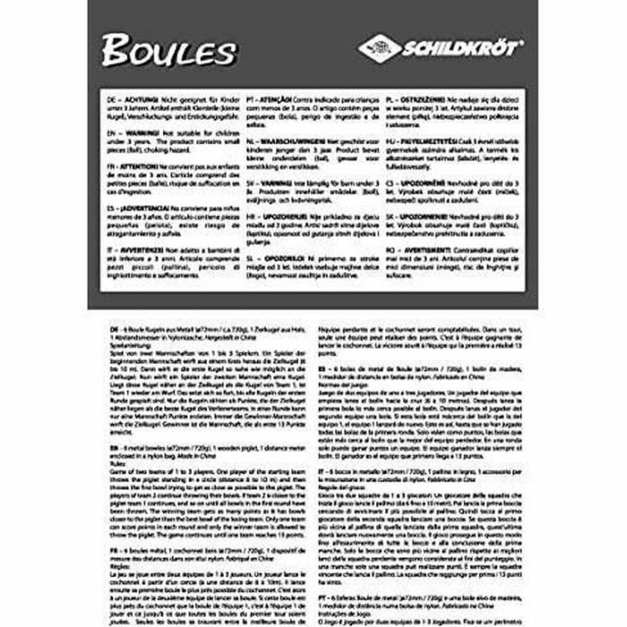 Schildkrot Funsport Juego de bolas de petanca plateado y negro 4000885700084 4