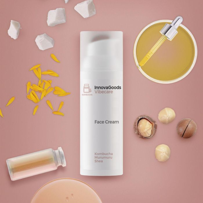 Crema Facial Hidratante Kombucha Vibecare InnovaGoods 50 ml 4 Crema Facial Hidratante Kombucha Vibecare InnovaGoods 50 ml 4