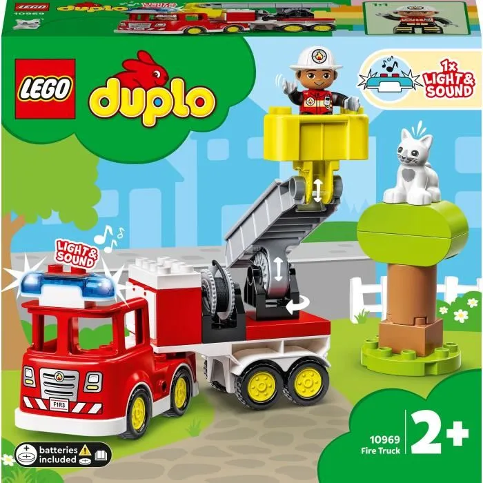 Lego DUPLO Town 10969 Camión de Bomberos Juguete para Niños de 2 Años con Luces y Sirena 3