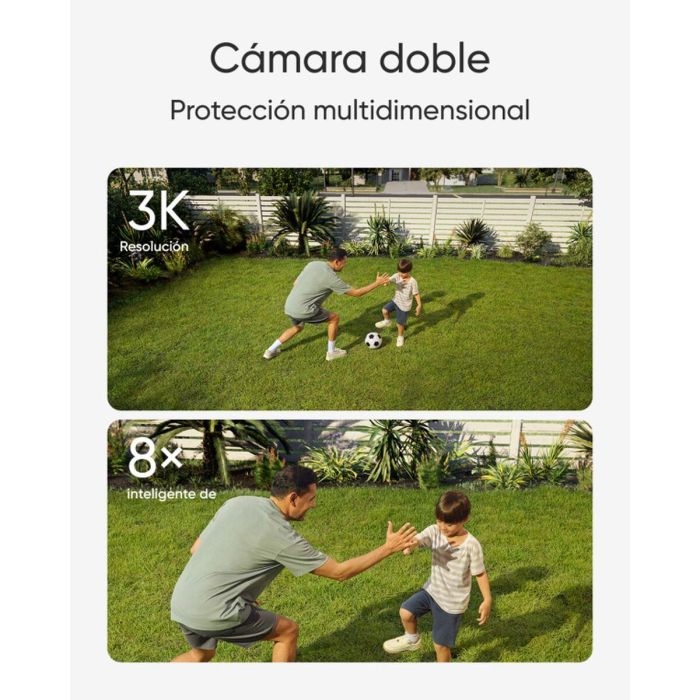 Eufy E340 Cámara de Seguridad IP Floodlight 3K Dual Cam 360° Pan/Tilt Wi-Fi 6 Interior/Exterior IP65 Almacenamiento Local Sin Cuotas 19 Eufy E340 Cámara de Seguridad IP Floodlight 3K Dual Cam 360° Pan/Tilt Wi-Fi 6 Interior/Exterior IP65 Almacenamiento Local Sin Cuotas 19