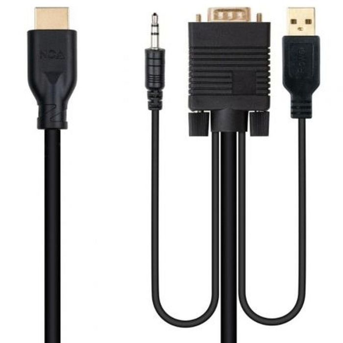Cable VGA NANOCABLE 10.15.4612 1,8 m Negro 1