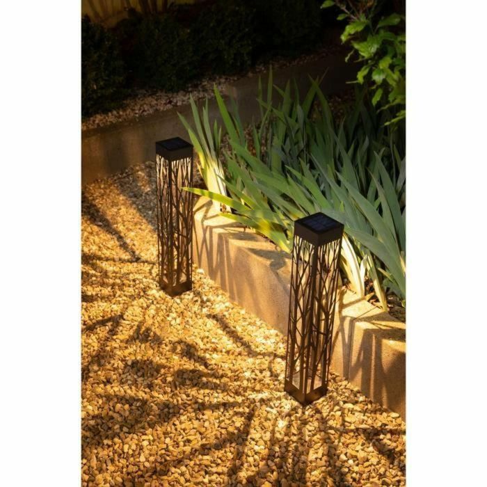 Decoración Baliza solar GALIX G4465 - 20 lúmenes - Para atornillar o para plantar - Al. 70 cm - Blanco cálido 2