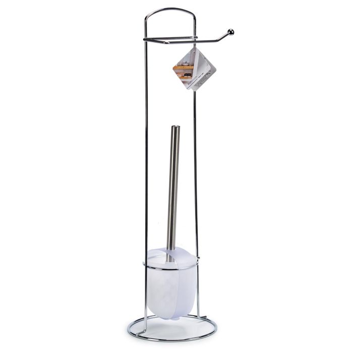 Escobillero Portarrollos Metal Plata Berilo 16.5x59x16.5 cm (6 Unidades) 1 Escobillero Portarrollos Metal Plata Berilo 16.5x59x16.5 cm (6 Unidades) 1