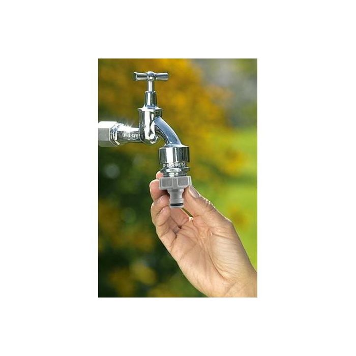 Gardena Conector para grifo 33.3mm (G 1") Gris - para sistema de riego de jardín 1