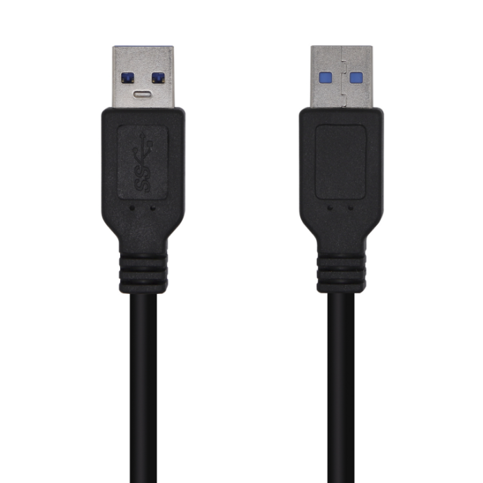 AISENS - CABLE USB 3.0, TIPO A/M-A/M, NEGRO, 2.0M