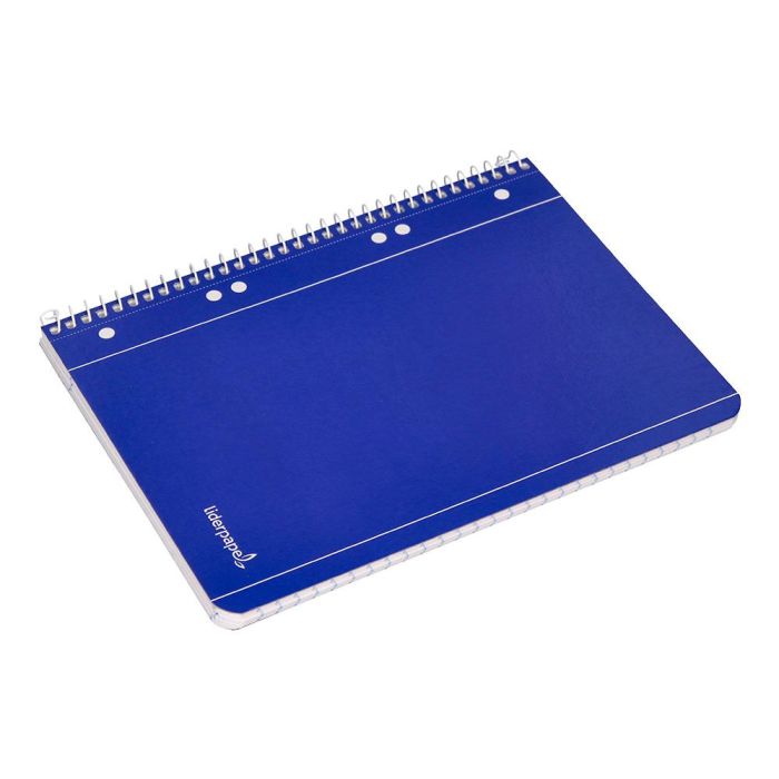 Cuaderno Espiral Liderpapel A5 Micro Serie Azul Tapa Blanda 80H 75 gr Horizontal 6 Taladros Azul 9