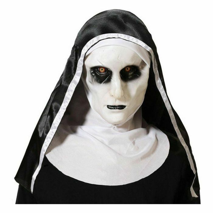 Máscara Halloween Monja Terrorífica Pvc Mujer Adulto
