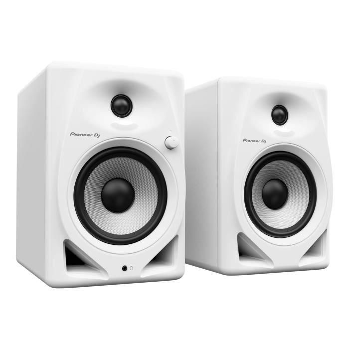 Par de altavoces de monitorización Pioneer DJ DM-50D-W - Bass Reflex - 2x25W - Modo DJ o Producción - Blanco