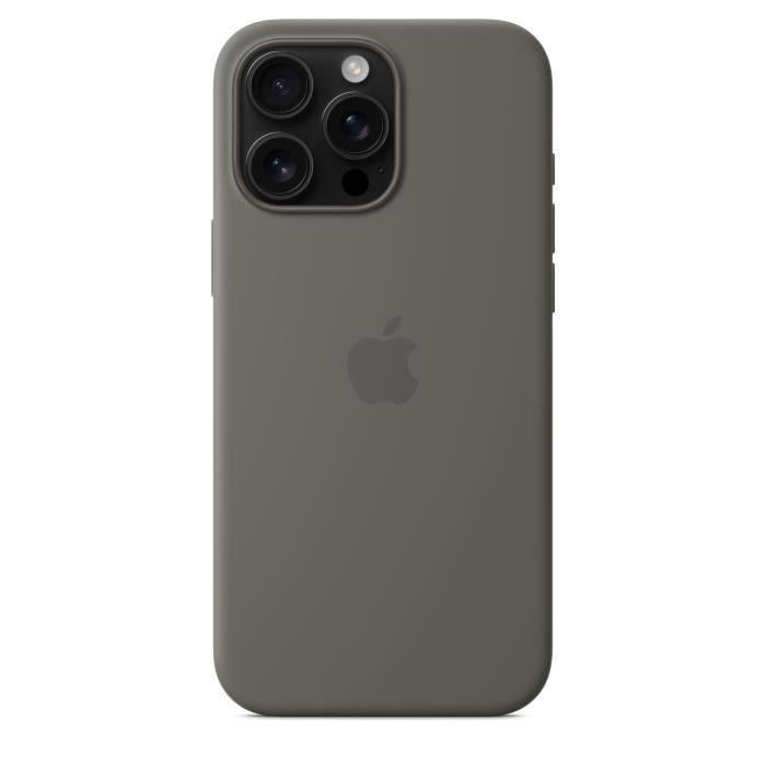 Apple Funda de Silicona para iPhone 16 Pro Max con MagSafe Gris Piedra 3 Apple Funda de Silicona para iPhone 16 Pro Max con MagSafe Gris Piedra 3