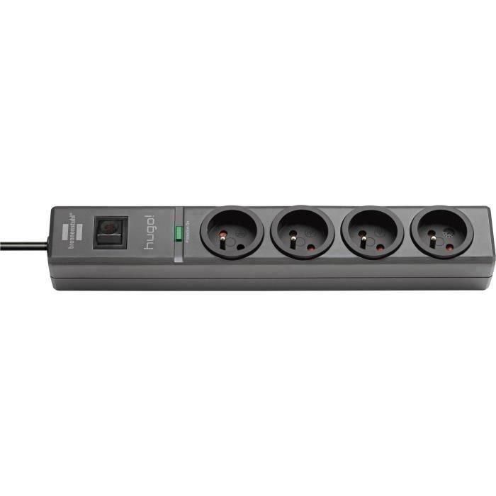 Brennenstuhl Hugo Base Socket Extension Strip Protector contra sobretensiones 4 zócalos 2m 19500A Brennenstuhl Hugo Base Socket Extension Strip Protector contra sobretensiones 4 zócalos 2m 19500A