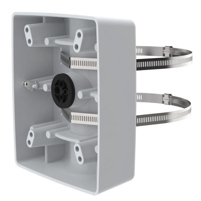 Axis T91B57 01470-001 - Soporte de montaje para mástil de aluminio, universal, 100-410 mm, blanco, resistente a golpes