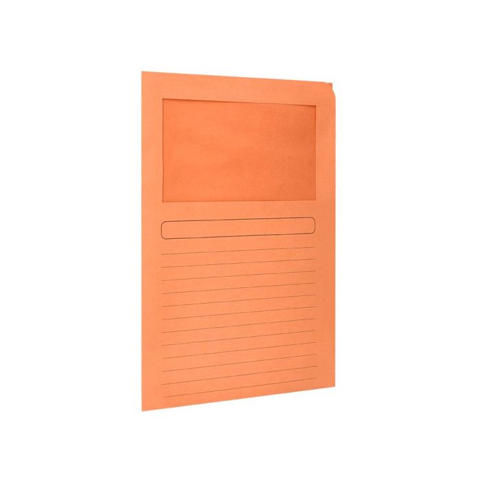 Subcarpeta Cartulina Q-Connect Din A4 Naranja Con Ventana Transparente 120 gr-M2 50 unidades 3