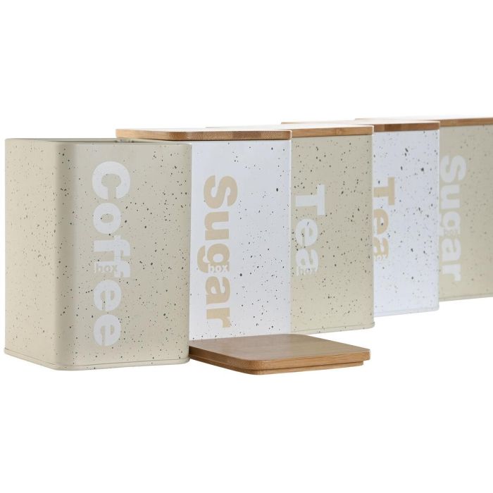 Bote Basicos DKD Home Decor Beige Gris 10 x 14.5 x 10 cm (6 Unidades) 3 Bote Basicos DKD Home Decor Beige Gris 10 x 14.5 x 10 cm (6 Unidades) 3