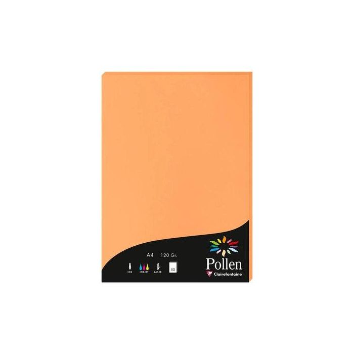 Papel Clairefontaine Pollen A4 120G 50H Clementina