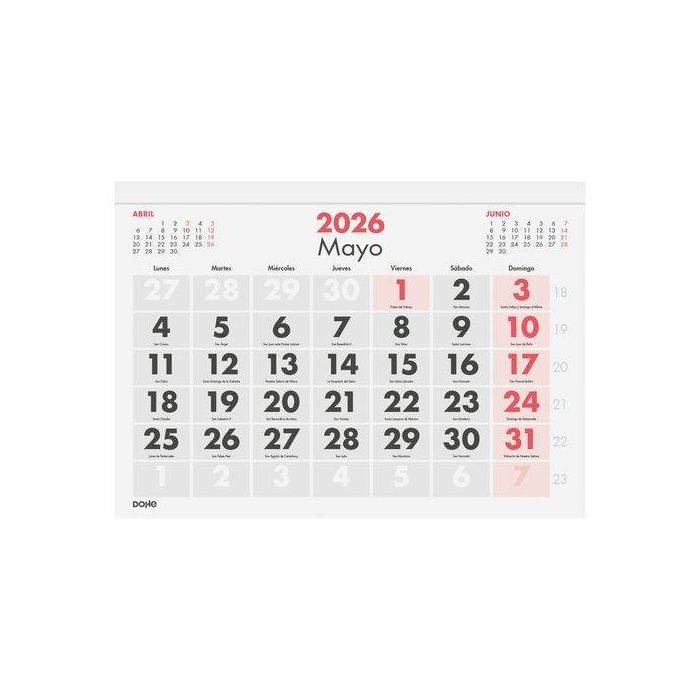 Calendario (2026) Dohe Faldilla Dohe Mensual Numeros Grandes 150X210