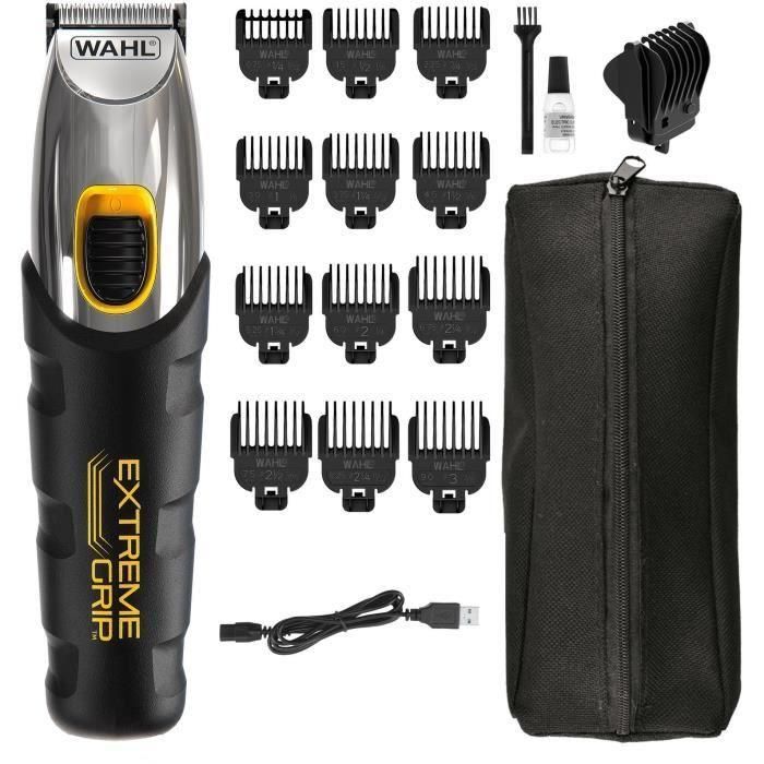 Wahl 09893-0440 Cortabarbas Extreme Grip - Cortapelos con 12 peines, precisión 0.5-9mm, batería de litio 240min 2 Wahl 09893-0440 Cortabarbas Extreme Grip - Cortapelos con 12 peines, precisión 0.5-9mm, batería de litio 240min 2