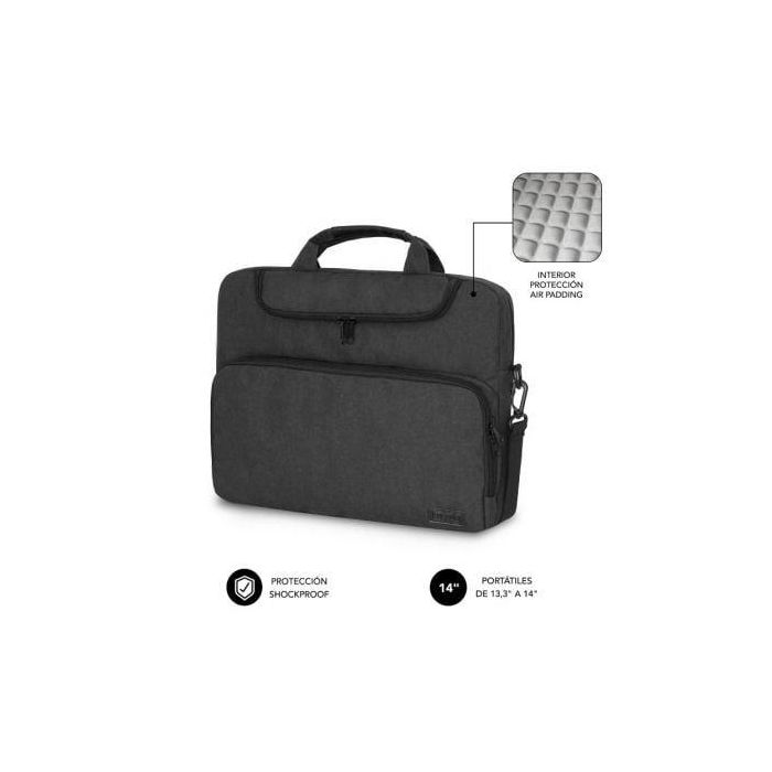 Maletín Subblim Air Padding para Portátiles hasta 14"/ Gris Oscuro Maletín Subblim Air Padding para Portátiles hasta 14"/ Gris Oscuro