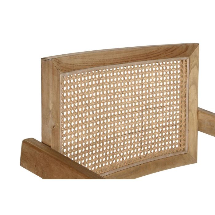 Silla de Comedor DKD Home Decor Natural Teca Ratán (58 x 56 x 82 cm) 2