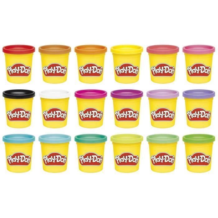 Play-Doh G0522 Pack de 18 Botes de Plastilina de Colores Surtidos para Modelar - Juguete Creativo y Educativo para Desarrollo Psicomotriz, Edad +2 Años 1 Play-Doh G0522 Pack de 18 Botes de Plastilina de Colores Surtidos para Modelar - Juguete Creativo y Educativo para Desarrollo Psicomotriz, Edad +2 Años 1