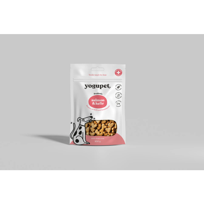 Yogupet Perro Snack Semihumedo Salmon Y Kefir 10x100 gr Yogupet Perro Snack Semihumedo Salmon Y Kefir 10x100 gr