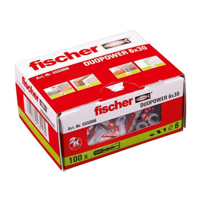 Taco Nylon Fischer Duopower Med.Taco 6-30 Fischer (100 Unidades) 1 Taco Nylon Fischer Duopower Med.Taco 6-30 Fischer (100 Unidades) 1