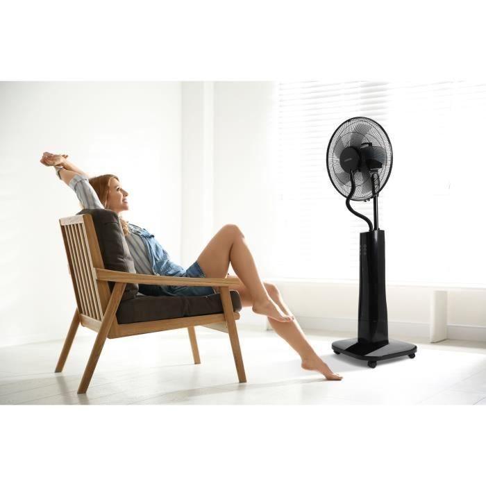 OCEANIC Ventilador nebulizador de pie 2 en 1 - Ø44 cm - 70 W - 2 L - Mando a distancia - Temporizador 3 OCEANIC Ventilador nebulizador de pie 2 en 1 - Ø44 cm - 70 W - 2 L - Mando a distancia - Temporizador 3