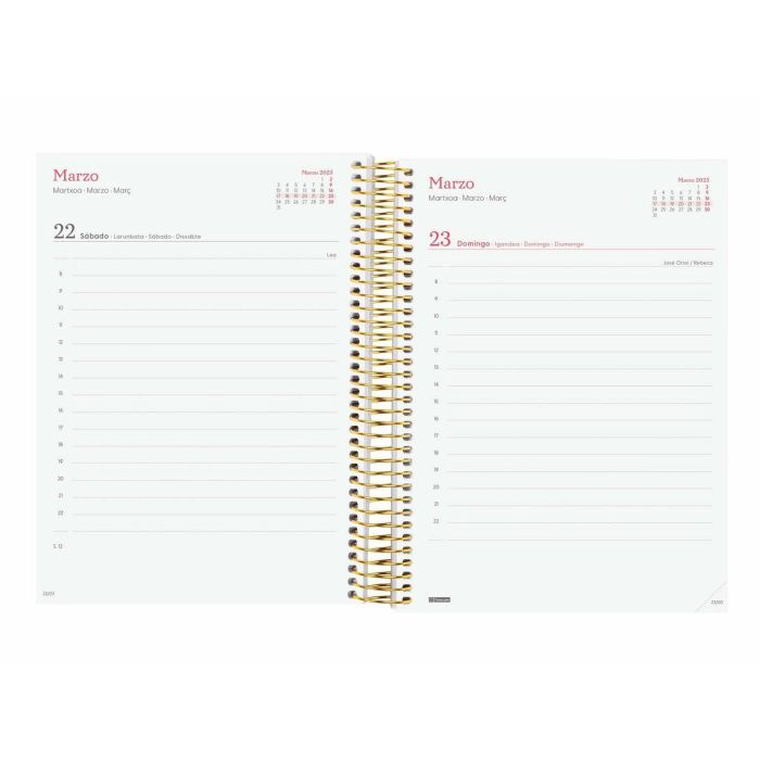 Agenda Finocam DESIGN COLLECTION A5 15,5 x 21,2 cm 2025 Floral 2