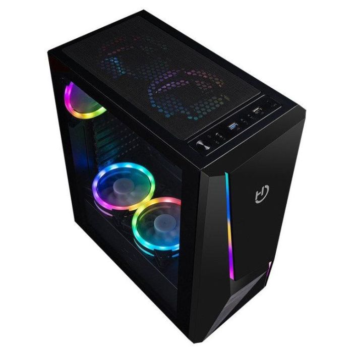 Hiditec CHA010027 Caja Gaming Semitorre V20 Pro ARGB Cristal Templado ATX Micro ATX USB 3.0 Negro 2 Hiditec CHA010027 Caja Gaming Semitorre V20 Pro ARGB Cristal Templado ATX Micro ATX USB 3.0 Negro 2