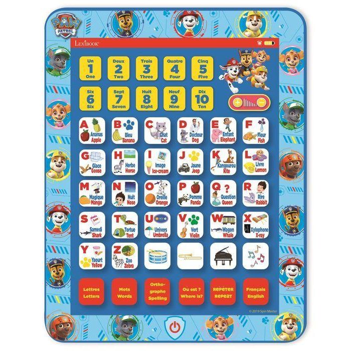 Lexibook Tableta Educativa Bilingüe (Inglés/Francés) Paw Patrol Táctil para Niños