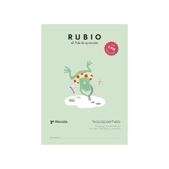 Cuaderno Rubio A4 Vacaciones 2º Primaria 5 unidades