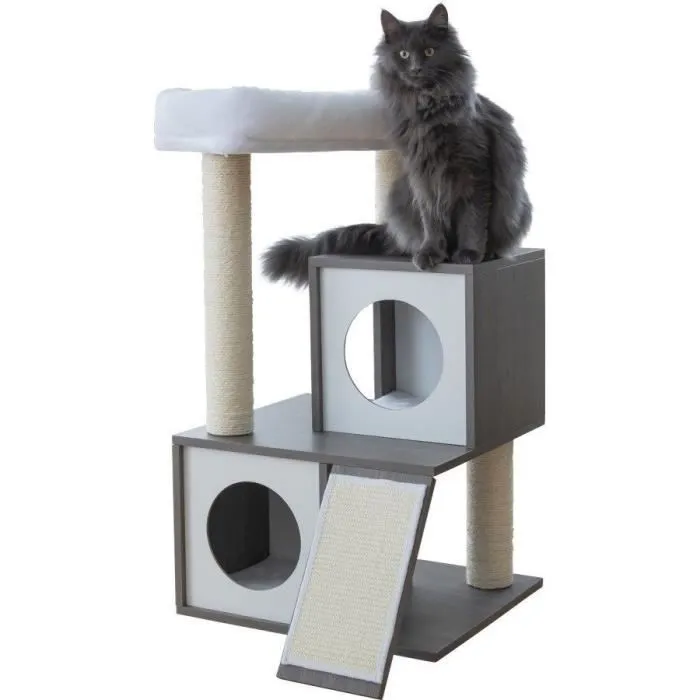 Kerbl Árbol para gatos FLAIR, KER1700728399541, 48 x 44 x 86 cm, Blanco/Gris, Sisal 1