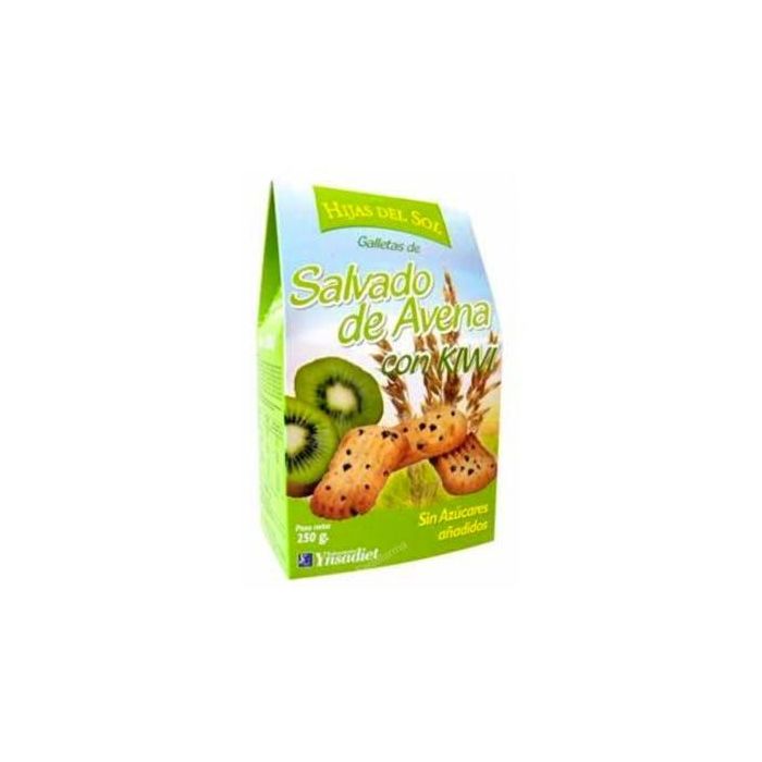 YNSADIET Galletas de Salvado de Avena con Kiwi 250g - Sin Azúcares Añadidos y Sin Grasa de Palma