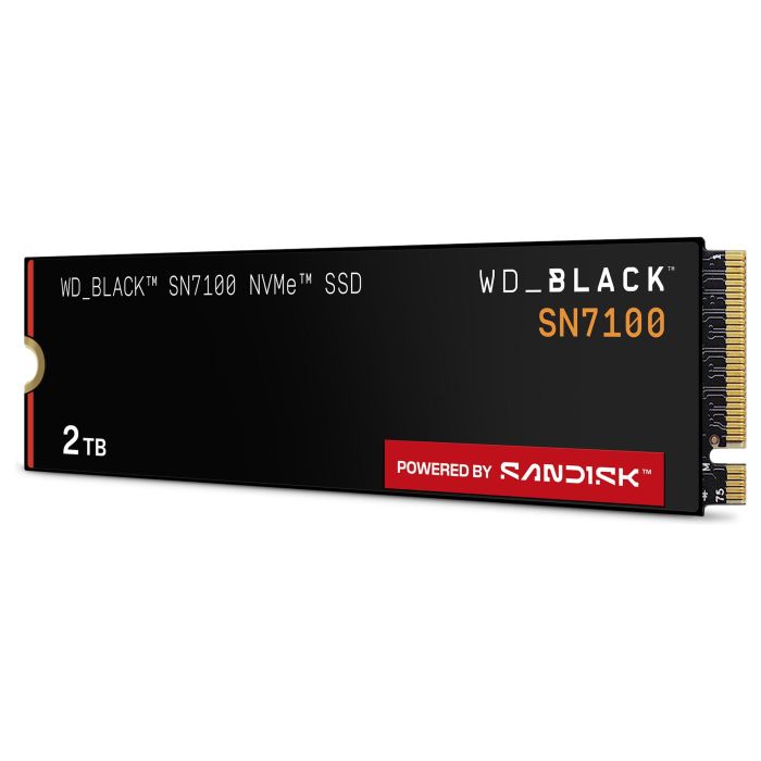WD Black Disco Duro Interno SSD SN7100 2TB PCIe Gen 4.0 x4 NVMe Velocidad Lectura 7250 MB/s Escritura 6900 MB/s 2