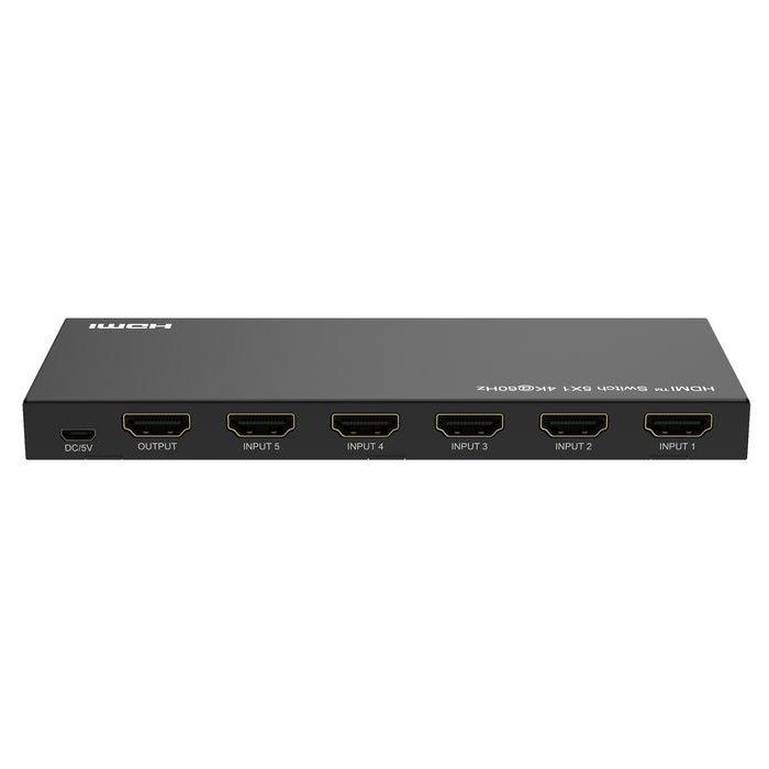 MicroConnect 4K@60Hz HDMI Switch 5x1, HDCP 2.2, w/ Remote control 3 MicroConnect 4K@60Hz HDMI Switch 5x1, HDCP 2.2, w/ Remote control 3