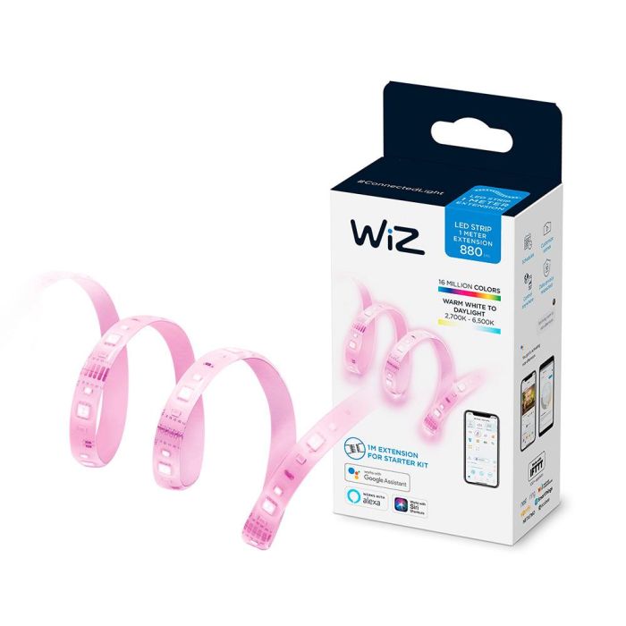 Wiz Tira de LED 1m 880lm RGB, Control por Voz con Wifi y Bluetooth, Compatible con Google, Alexa y Siri 3 Wiz Tira de LED 1m 880lm RGB, Control por Voz con Wifi y Bluetooth, Compatible con Google, Alexa y Siri 3