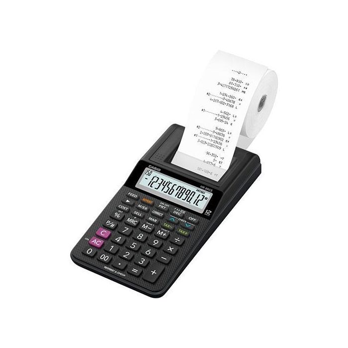 Calculadora Casio Impresora Pantalla Lc Papel 58 mm Hr-8Rce12 Digitos Ac-Dc Pilas Color Negro Calculadora Casio Impresora Pantalla Lc Papel 58 mm Hr-8Rce12 Digitos Ac-Dc Pilas Color Negro