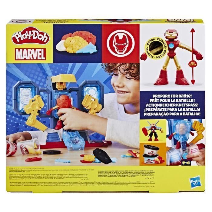 Play-Doh Iron Man Armor Factory, set con figura de Iron Man y plastilina, 4 años, Marvel 3