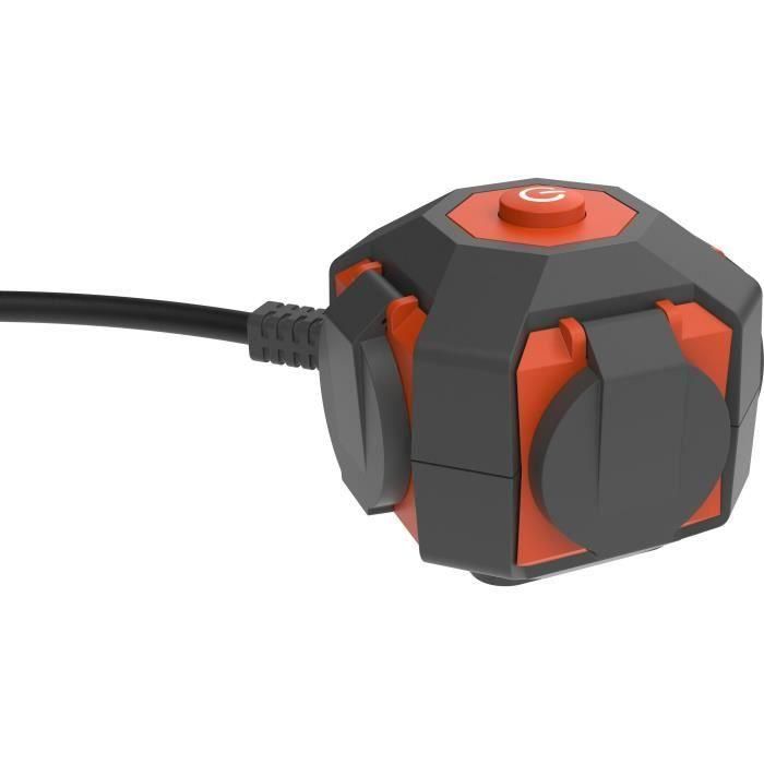 Power Globe - QUARX - IP44 - 4 enchufes, interruptor, cable de 3 m 3 Power Globe - QUARX - IP44 - 4 enchufes, interruptor, cable de 3 m 3